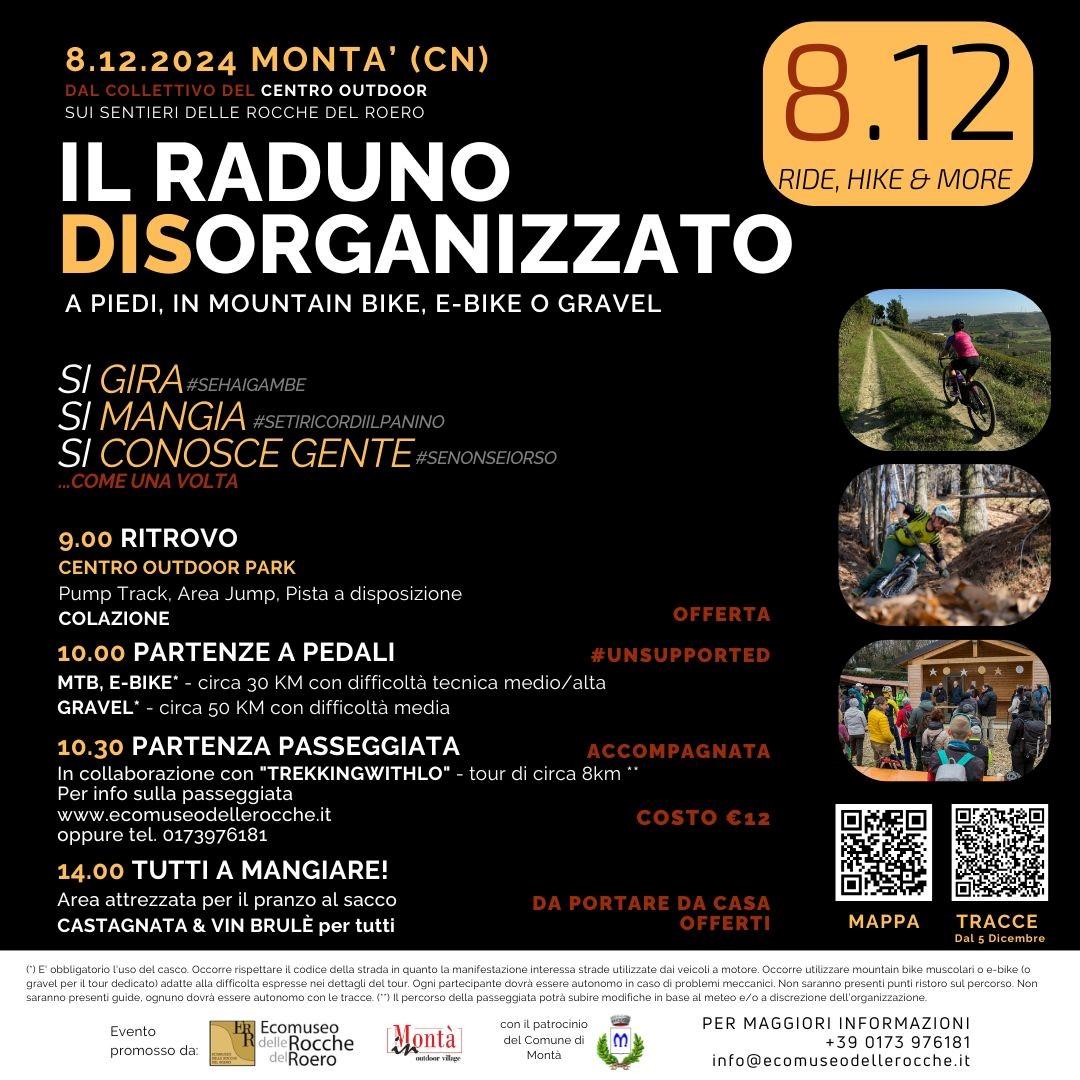 8.12.2024  IL RADUNO (DIS)ORGANIZZATO per gli amanti della MTB, del Gravel & dell'Hiking _ 7^ edizione a Montà